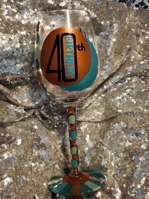 40 Birthday Winr Glass Lollita