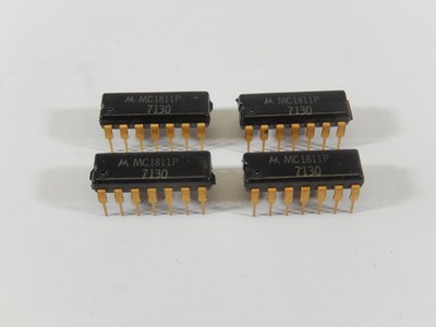 4pcs NOS MOTOROLA MC1811P 2-INPUT QUAD NOR GATE DIP 14 PIN INTEGRATED CIRCUIT IC