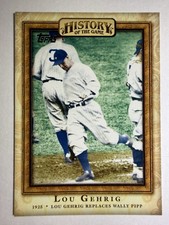 Lou Gehrig, 2010 Topps #HOTG9, History of the Game, Gehrig replaces Wally Pipp