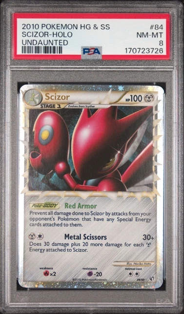 2010 POKEMON UNDAUNTED SCIZOR PRIME #84 ULTRA RARE PSA 8 NM NEW CERT