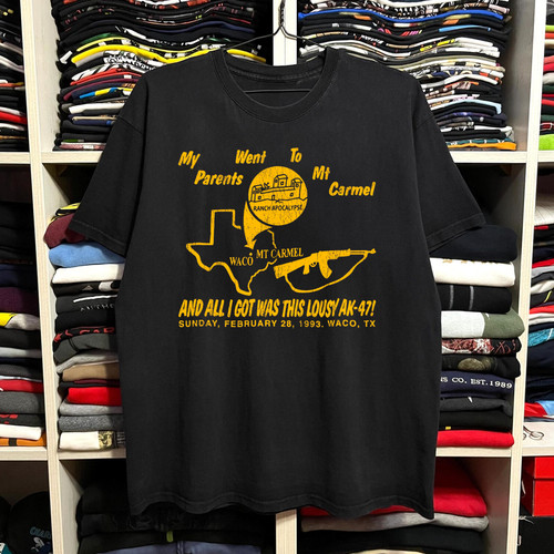 Waco TX AK Washed T-Shirt Black L