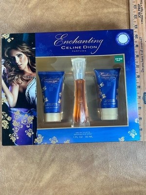 CELINE DION ENCHANTING Gift Set 30ML Perfume 74ML Lotion 74ML Shower Gel NIB