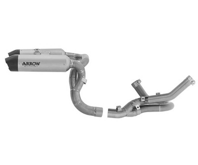 Full Exhaust Arrow Round Sil Tit/Inox Ducati Streetfighter V2/S