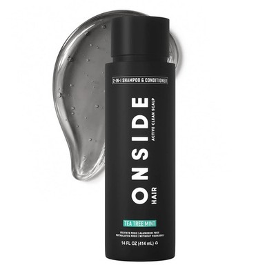 ONSIDE Men's 2-in-1 Shampoo and Conditioner, Tea Tree Mint Moisturizing Shampoo