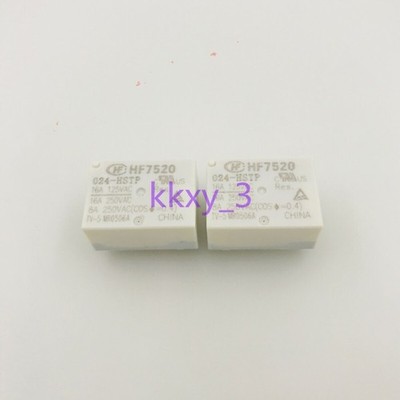2 pcs new   relay HF7520-024-HSTP 4 feet 16A250VAC high load type #pk
