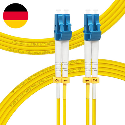 OS2 LC Auf LC LWL Glasfaser Patchkabel | Längenoption: 0,2M-150M, 1G/10GB Single