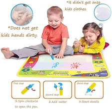 Magic Drawing Mat/Water Doodle Mats(31.4in x 23.6in) with 4 Color,Reusable Co...