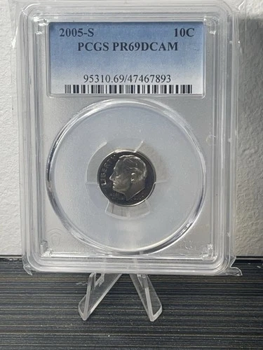 2005-S Proof Roosevelt Dime Coin PCGS PR69DCAM