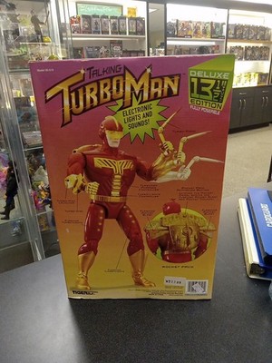 Tiger Electronics 80-618 1996 13 1/2in Talking Turbo Man Action