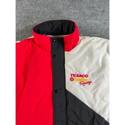 Vintage Texaco Havoline Racing Jacket Mens XL Red Black White