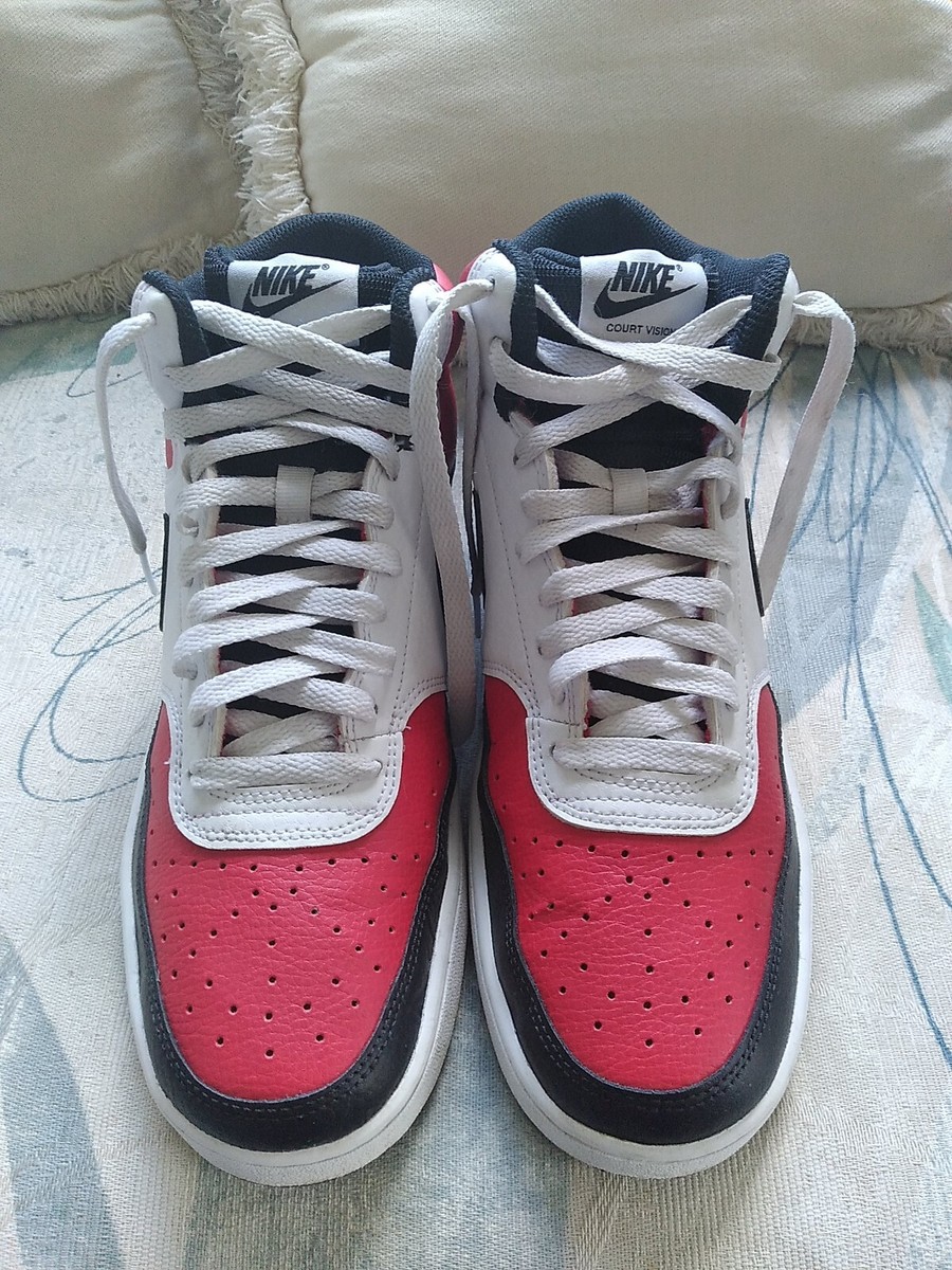 Nike Court Vision Mid University Red/Black-White DM1186-600  display picture 3
