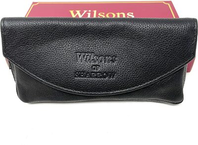 SHARROW Genuine Leather Pipe Tobacco Pouch with 2 ZIPS and Button