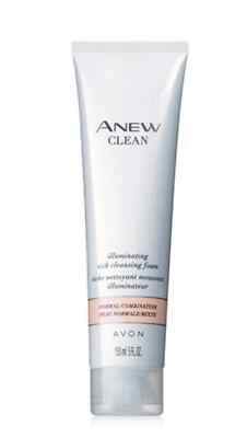 Avon Anew Clean Illuminating Rich Cleansing Foam Normal/Combination Skin 5 Oz
