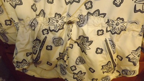 Vintage LL Bean Yellow Floral Pullover Tunic Jacket insulated Size Large, Ski Ja - Picture 5 of 16