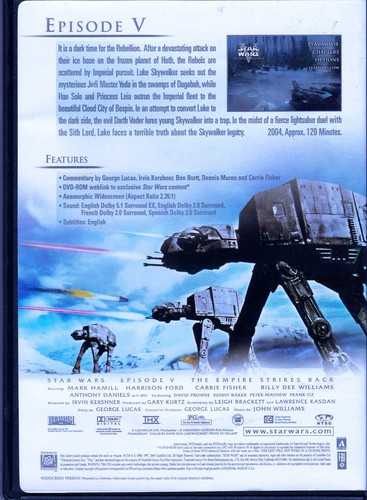 Star Wars Episode V: The Empire Strikes Back (DVD, THX Widescreen Edition) - Picture 2 of 2