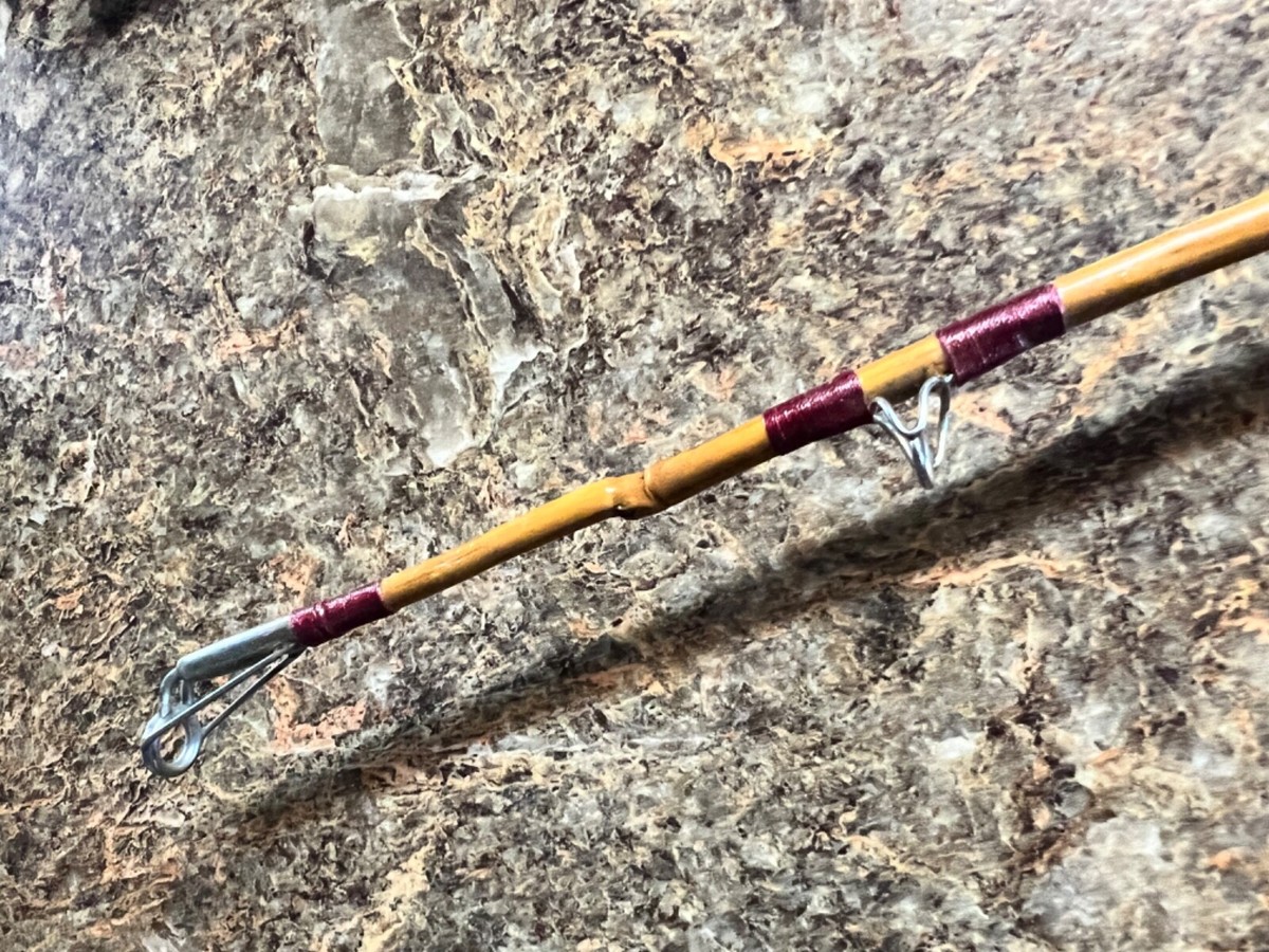 Vintage Bamboo Fishing Rod Trolling 3pc Unknown Brand | eBay