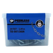 20-Foot Pet Tie-Out Chain, Heavy-Duty, Peerless Chain Company