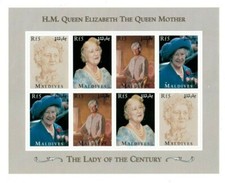 Maldives 2000 - The Queen Mother, Lady of the Century - Sheetlet - MNH