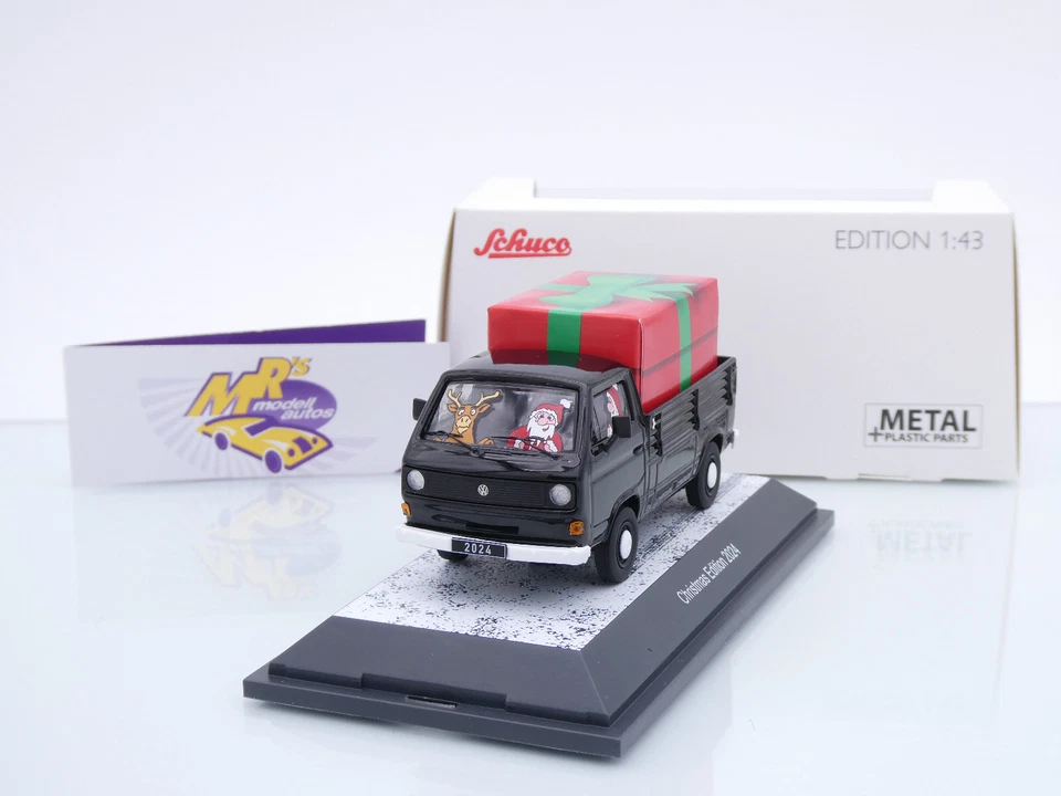 Schuco 03763 # VW Bus T3a Pritsche mit Piccolo " Christmas Edition 2024 " 1:43 - Bild 1 von 4