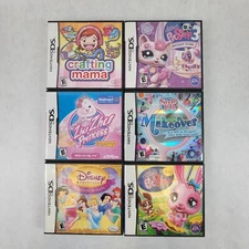 Crafting Mama, Pet Shop, Makeover, Zhu - Lot of 6 Nintendo DS Game Cases/Manuals
