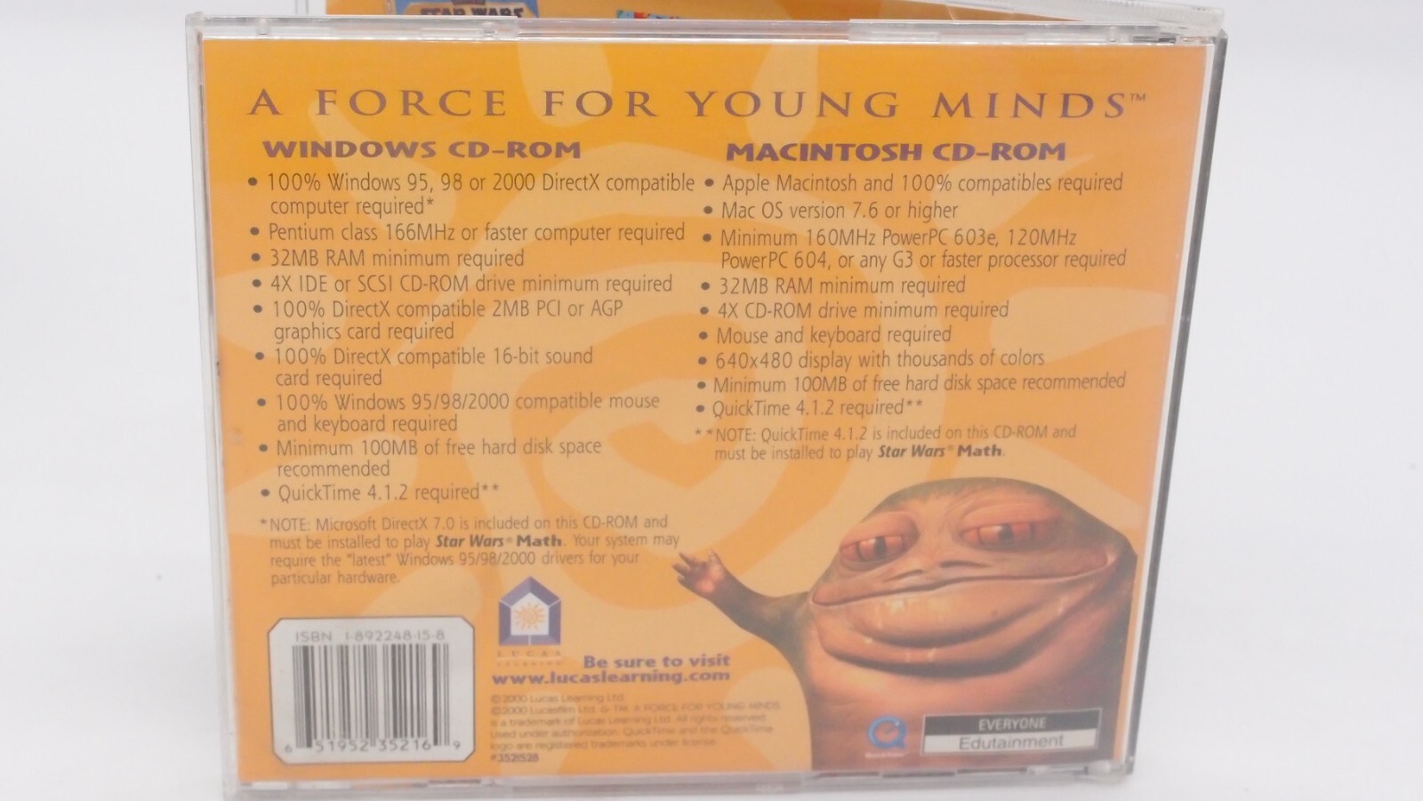 Star Wars Math Jabba's Game Galaxy (PC CDROM, 2000) eBay