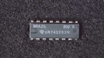 Quantity 5 - Texas Instruments SN74S283N 4-Bit Binary Full Adder DIP16 - New