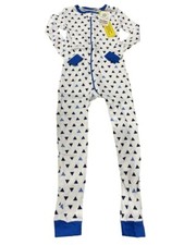Lamaze Toddler Boys' Organic Cotton Snug Fit Pajama Romper - White/Blue 4T