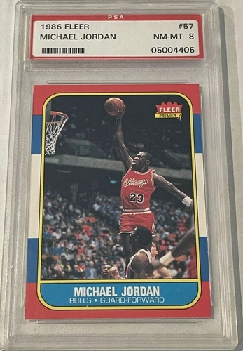 1986-87 Fleer Michael Jordan #57 NM-MT PSA 8 Rookie Card RC - Great Centering!