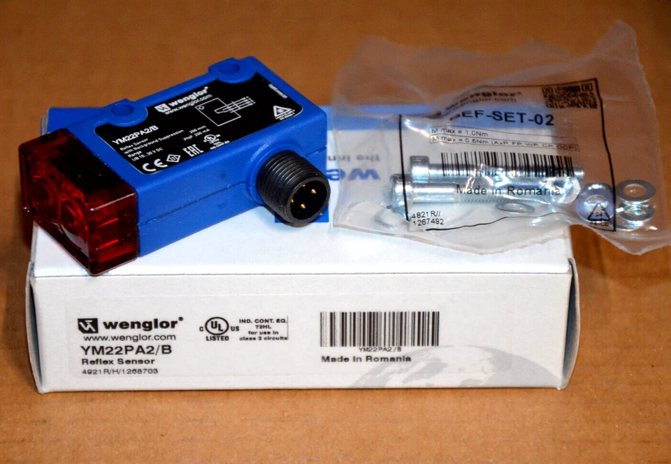 Wenglor YM22PA2/B Reflextaster Lasertaster mit Hintergrundbeleuchtung Sensor NEU