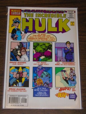 FLASHBACK HULK INCREDIBLE #1 MARVEL COMICS VARIANT JULY 1997 NM (9.4)