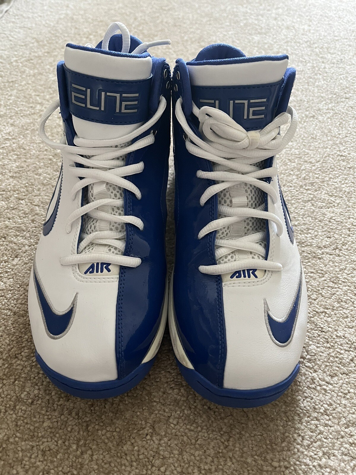 Nike Womens Elite Blue White Basketball Shoes Sneaker… Gem