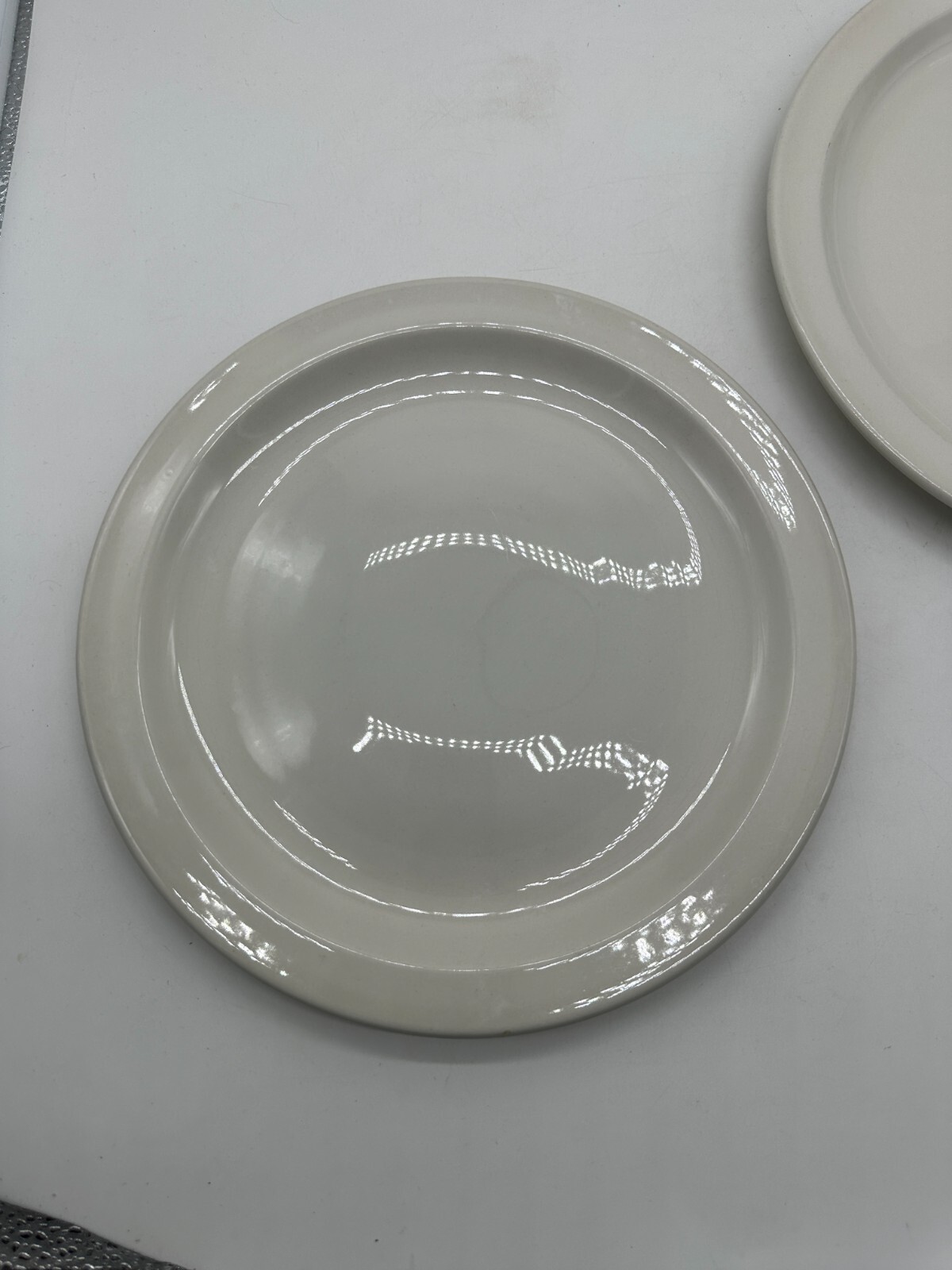 Set of 2 Stonehenge Midwinter White Dinner Plate 10 1/2"  England Vintage
