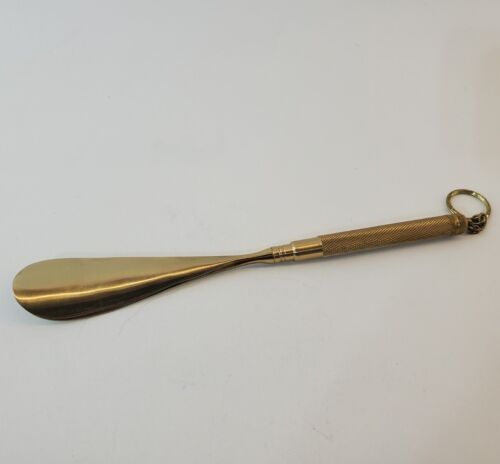 Vintage Solid Brass Shoe Horn Nesting  Mini Screw Driver 5 Pc Set  Keychain 10" - 第 1/6 張圖片