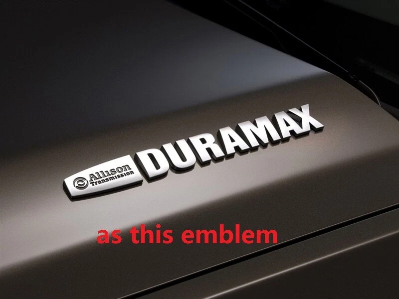 2x Emblema OEM ALLISON DURAMAX 2015 SILVERADO 2500HD 3500HD negro Foto 4 de 4