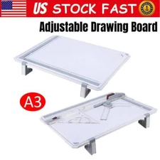 A3 Drawing Board Table with Parallel Motion Adjustable Angle Drafting Kit Set US