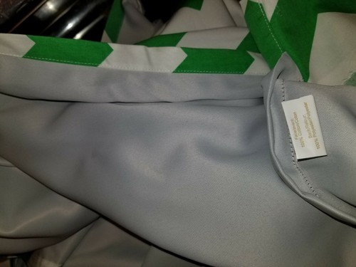 Pottery Barn Teen "Chevron - Kelly Green" Blackout Lined Drapery Panels 52 X 96 - Picture 9 of 9