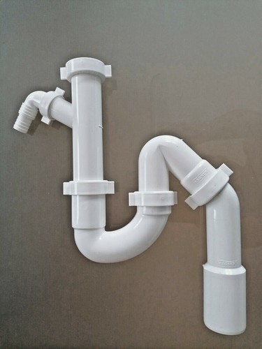 Spülen Sifon 1 1/2" Geräteanschluss Siphon Ablaufgarnitur Abfluss Spüle Küche - Bild 12 von 13