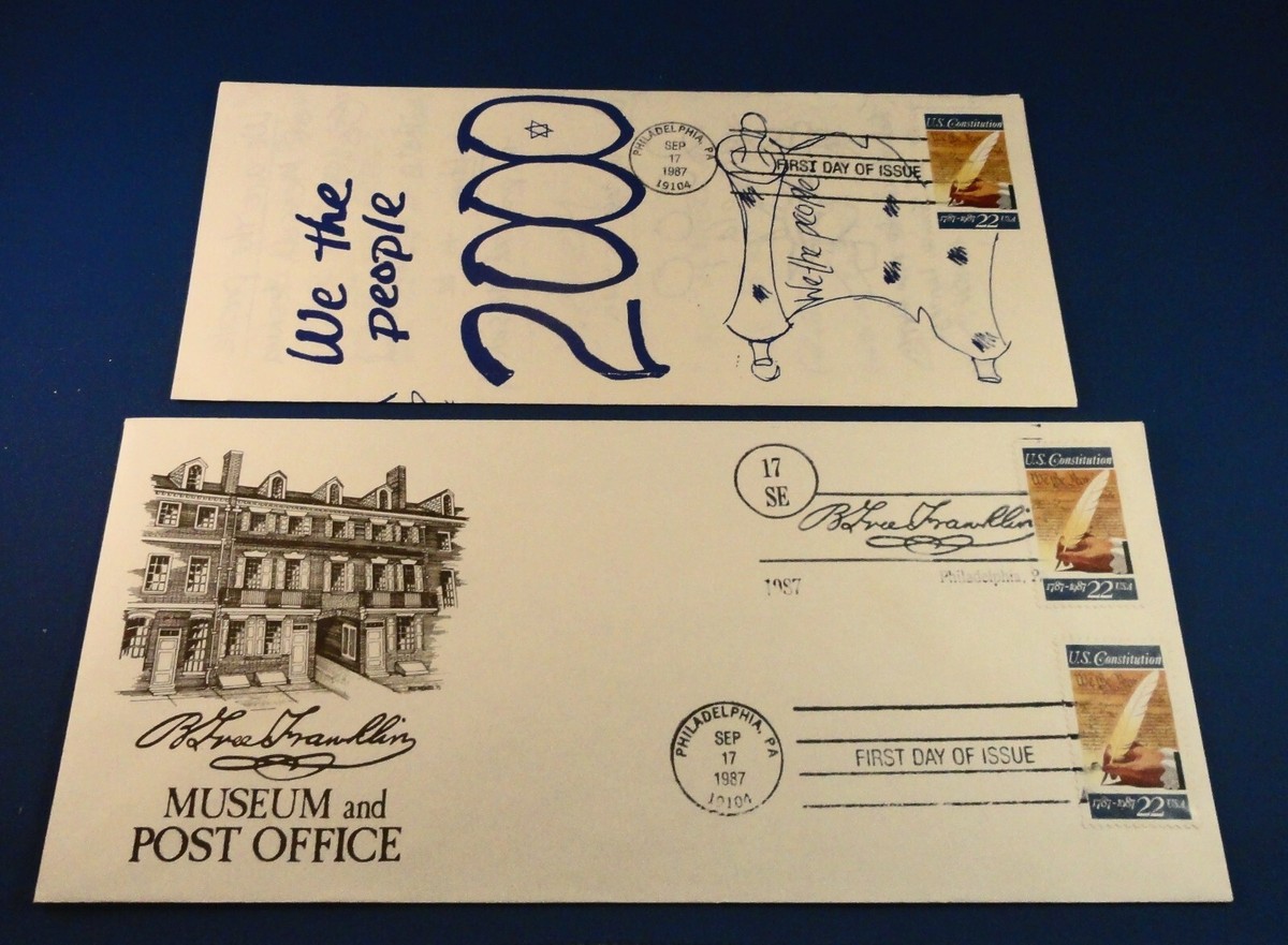 FDC US Stamp (3) # 2360 Franklin Museum & Post Office PMs: 9-17