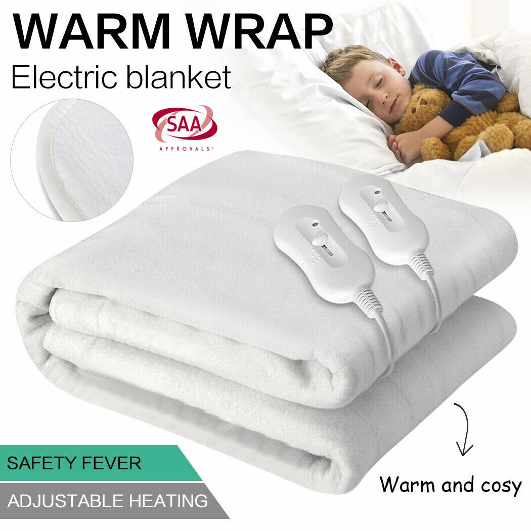 Electric Blanket Heated Winter Underlay 450GSM Fully Fitted Double Size