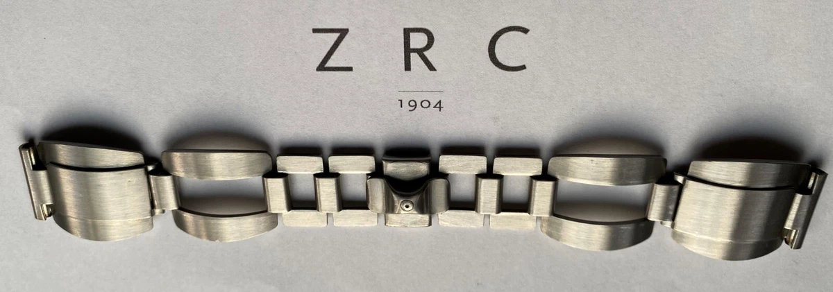 ZRC VINTAGE NOS STAINLESS STEEL BRACELET GRANDS FONDS 160 mm W 18 mm ENDS