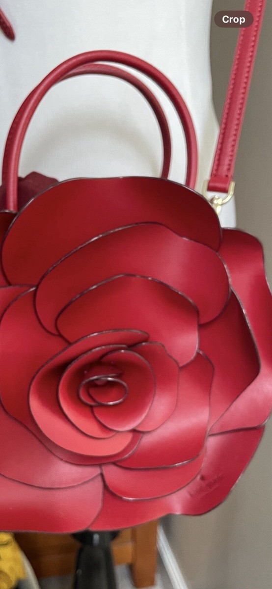 Kate Spade Flora 3D Rose Crossbody Bag Candied Cherry