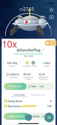 Pokemon Go 10x Magnezone Trade High Cp 00 Receive 10 Magnezones Ebay
