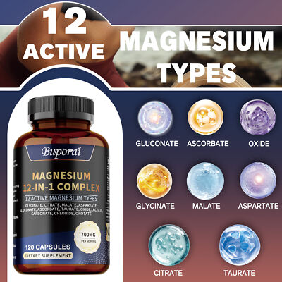 Magnesium 12 in 1 Komplex   Wohltuend Für Knochen, Gelenke, Schlaf Und Verdauung