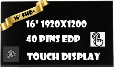 New 16.0'' WUXGA On-Cell Touch LAPTOP LCD Screen IVO R160NW41 R2 eDP 40 pin 16:10