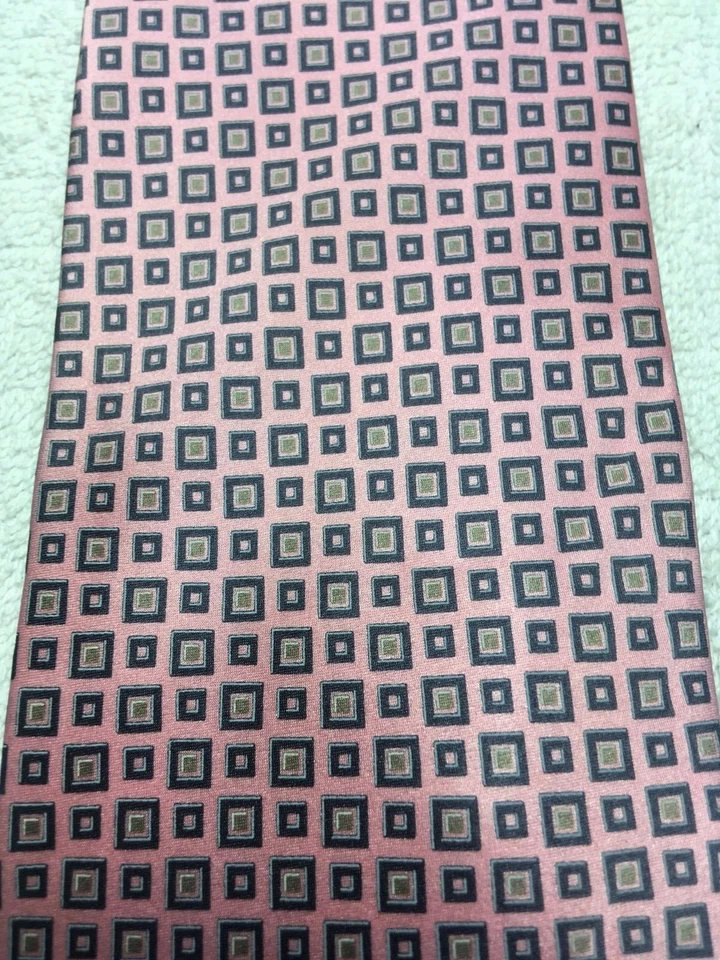 Gravata masculina JOS A BANK ROSA COM CINZA 3,75 X 61 - Imagem 3 de 4