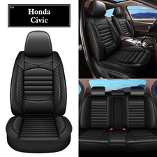 Car 5-sits Seat Covers Pu Leather Frontrear Protector For Honda Civic 2003-2015 Car 5-sits Seat Covers Pu Leather Frontrear Protector For Honda Civic 2003-2015