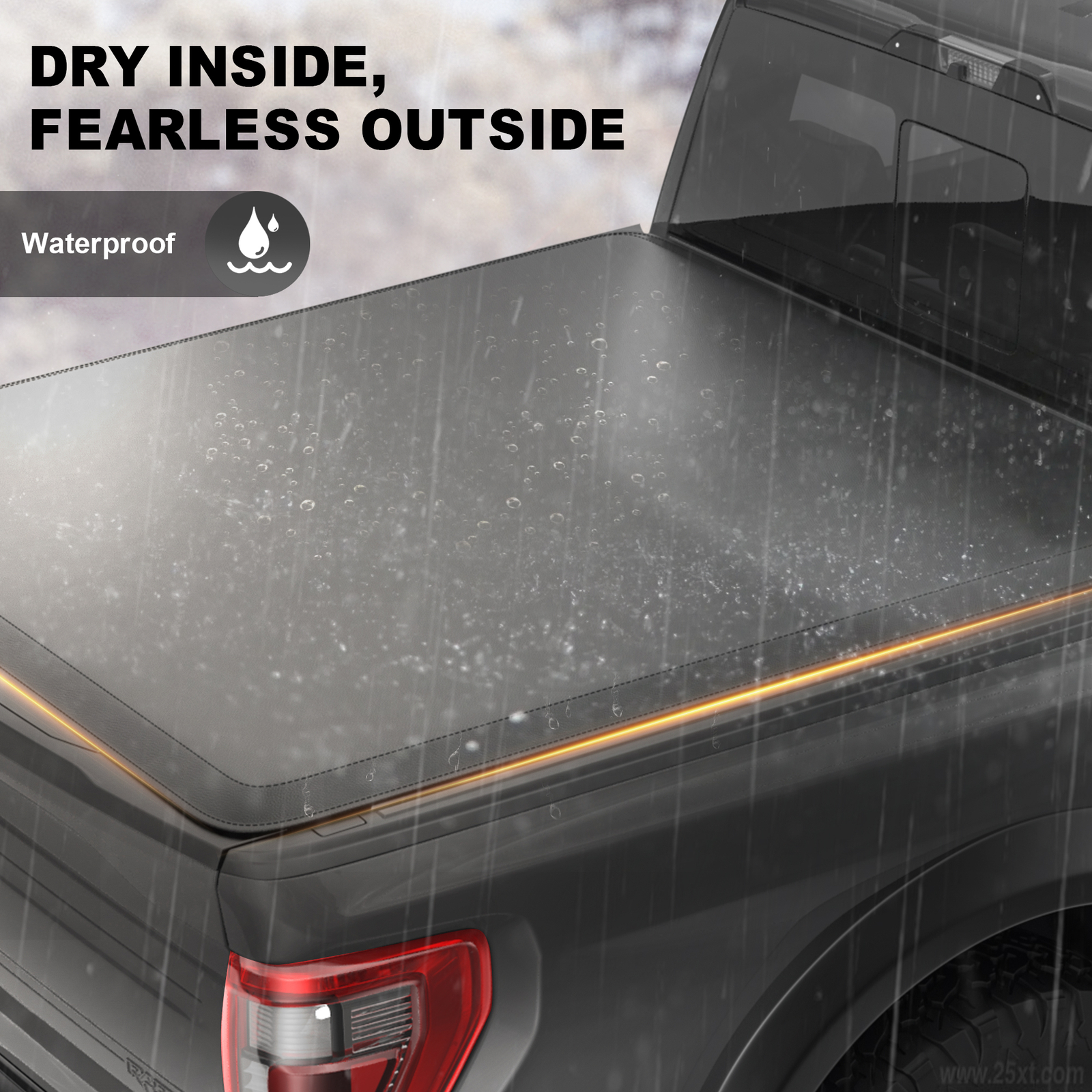 5FT Soft Roll-Up Truck Bed Tonneau Cover Waterproof For 2024 2025 Toyota Tacoma