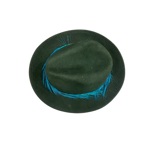 EUGENIA KIM Straw Fedora Hat Black Feather Band - Picture 2 of 3