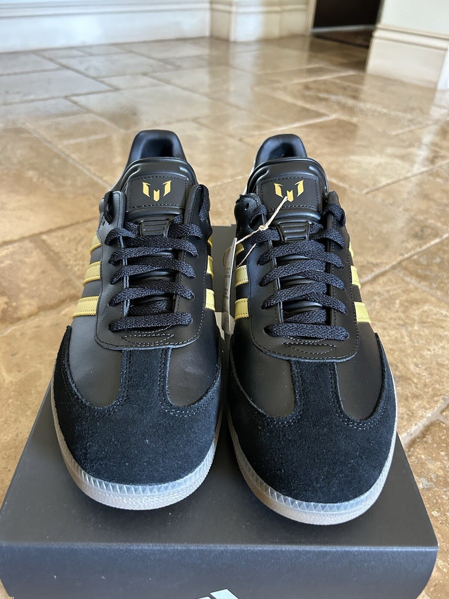 Lionel Messi × adidas Samba Black/Gold adidas-mens-messi-samba-black-