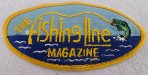 Embroidered Patch - "The Fishing Line Magazine" -  Vintage Magazine
